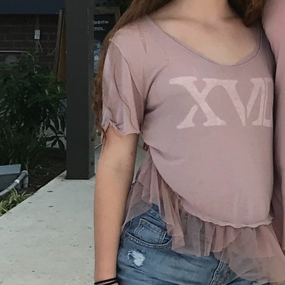 Free people pink XVII tuul top